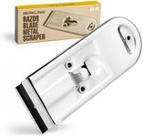 Berkling Heavy Duty Retractable Razor Blade Scraper with Stainless Steel Body, Ideal For Removing Stickers, Decals, Paint, Adhesive Residue, and More. Fits All Standard Size Razor Blades