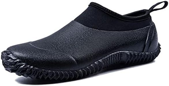 TENGTA Unisex Waterproof Garden Shoes Womens Rain Boots Mens Car Wash Footwear Black 13