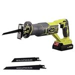 DEWINNER Cordless Reciprocating Saws 20V 2.0Ah Compact Saw w/Li-Ion Battery Charger, 2 Saw Blades, Variable Speed, 22cm Stroke Length, Tool-Free Blade Change Ideal for Metal & Wood Cutting Pruning