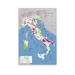 Map of Italian Wine Regions Canvas 