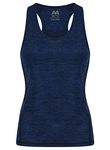 Athletic Sportswear Ladies Gym Vest Womens Activewear Sports Sleeveless Fitness Breathable Tank Top (10, Navy)