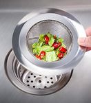 Stainless Steel Kitchen Sink Basket Strainer Mesh Drain Filter Garbage Disposal Strainer Drain Protector Food Catcher Rust Free 4.5" Diameter 2 Pack