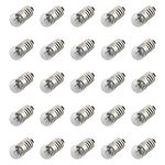 RuiLing 25-Pack E10 Small Light Bulbs Screw Base Indicator Light Incandescent Bulb Old-Fashioned Flashlight Lamp for Physical Electrical Experiment 2.5V 0.3A