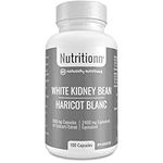 White Kidney Bean Carb Blocker Supplement by Nutritionn - 600 mg Capsules, 4:1 Extract, 100 Servings - Premium, Natural, Non-GMO, Third-Party Tested, Made in Canada