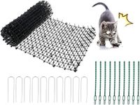 Cat Scat Mat with Spikes 78.7inch Animal Spikes Repellent Mat Plant Protection Net Cat Deterrent Devices with Garden U Shape Pegs and Twist Ties for Outdoor Garden Fence