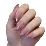 Secret Lives Acrylic Press on Nails Reusable Artificial Designer Fake Nails Extension Pink 24 Pieces Set with Kit