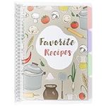 Blank Recipe Book to Write in Your Own Recipes, 8.5" x 11" Removable Hardcover Family Recipe Binder with Dividers, Customized Personal Recipe Book Hold 140 Recipes