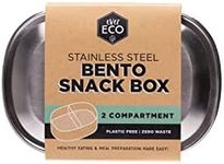 Ever Eco Stainless Steel Bento Snack Box 2 Compartments, 580 ml Capacity Silver