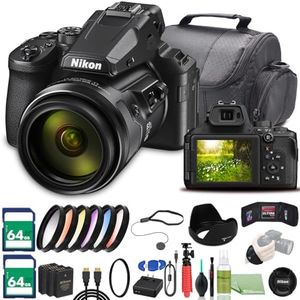 Nikon COOLPIX P950 Digital Camera - Bundle - (26532) + Color Multicoated 6pcs Filter Set + 2X EN-EL20 Battery + 2 x 64GB Memory Card + Large Case + 12 Inch Flexible Tripod + More