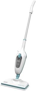 BLACK+DECKER - Balai Vapeur avec Patin Microfibre - Nettoyeur de Sol 1300W - Multi-Surfaces - Temps de Chauffe 25 sec - Tête Pivotante 180° - Réservoir 380 ml - Nettoyage Parfait - FSM13E1-QS
