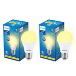 PHILIPS 3-watt LED Bulb | AceSaver LED Bulb | Base: E27 Light Bulb for Home | Warm White, Pack of 2