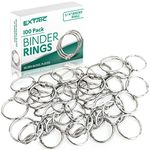 Binder Rings, 3/4 Inch - 100 Pack Metal Rings, Heavy Duty Steel Book Rings - Use for Paper Rings, Key Rings, Binder Ring, Metal Rings for Index Cards Great for Home, School, and Office