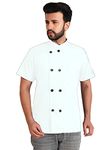 adhyah TrendyUniform Professional Hotel Cotton Chef Dress for Men Women Chef Coat Short Sleeves.