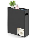 Toilet Paper Storage Organizer, Toilet Paper Holder Dispenser, 12 Rolls Compatible, Black