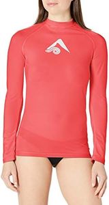Kanu Surf womens Keri Long-sleeve Upf 50+ Rashguard Rash Guard Shirt, Coral, Medium US