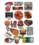 Sports Collection Shoe Charms,Baseball Volleyball Softball Soccer Football Basketball Hockey Shoe Charms Accessories Pack for Boy Girl Women Men (Basketball)