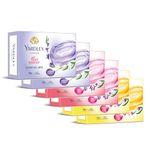 Yardley London Clear Gel Bar - Assorted Pack Of 6- With 99% Pure Glycerin And Natural Floral Oils - 125Gx6