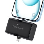 Prodrocam Powerbank 4500mAh for iPhone/Android, Portable Dual Port CellPhone External Battery, Compatible with iPhone 15/14/13/12/11/X/8, for Samsung/Oneplus/LG series (Black)