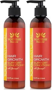 Nourish Beaute Hair Growth Conditioner - All Natural with DHT Blockers, Biotin, Botanicals - All Hair Types, Hair Regrowth & Thickening, Hair Loss Treatment for Men & Women, No Minoxidil or Drugs