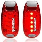 LED Safety Lights (2 Pack) + FREE Bonuses | Clip on Flashing Strobe Light High Visibility for Running Jogging Walking Cycling for Kids Dogs Bicycle Helmet Bike Tail light