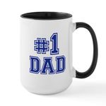 CafePress No.1 Dad Large Mug 15 oz (444 ml) Ceramic Coffee Mug