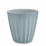 Crescent Garden Pleat Planter, Large Outdoor/Indoor Pot, 23-Inch Tall (Ash)