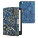 kwmobile Case Compatible with Kobo Aura Edition 2 Case - eReader Cover - Golden Mandalas Yellow/Dark Blue