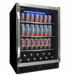 Silhouette SBC057D1BSS Built In Beverage Center, Under Counter Single Zone Beverage Cooler For Wine, Beer - In Stainless Steel Look - For Kitchen, Home Bar