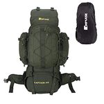 Impulse Rucksack bags 95 litres travel bag for men tourist bag for travel backpack for hiking trekking Bag for men camping Captain Green with 1 year Warranty