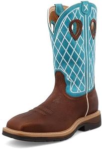 Twisted X Men's Lite Cowboy Work Boot Steel Toe Brown 13 EE