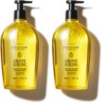 L'Occitane Cleansing & Softening Almond Shower Oil, 500ml | Oil-to-Milky Lather | Softer Skin | Smooth Skin | Cleanse Without Drying | With Almond Oil (Pack of 2)