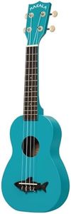 Kala MK-SS-BLU Makala Shark Ukulele, 4-String, Blue, One Size