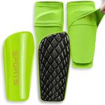 LPONJAR Soccer Shin Guards for Kids Youth Adults - Shin Pads and Sleeves with Optimized Insert Pocket for Boys Girls Men Women for Football Games - Protective Soccer Equipment