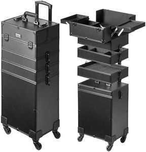 VEVOR Kosmetikkoffer mit wärmeisolierender Schicht Make Up Tasche aus MDF-Platte + Aluminiumrahmen robust und verschleißfest Schminkkoffer Schminktasche Kosmetikbeutel Make-up-Organizer 353x253x745mm