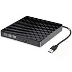 External CD/DVD Drive Fotgear USB3.0 External DVD Player for Laptop CD-RW DVD-RW Drive Portable Slim CD DVD Burner Optical Disc Drive Compatible with Windows 98/7/8/10/ XP/Vista Linux MAC OS