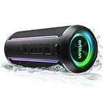 Ortizan Portable Bluetooth Speaker, 40W HD Sound and Deep Bass, IPX7 Waterproof, True Wireless Stereo, Bluetooth 5.3, 30H Playtime, LED Lights, Preset EQ, USB Play, for Home, Outdoor, Party, Black