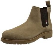 Tommy Jeans Men's Classic Chelsea Boot, Brown, 10 UK