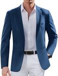 COOFANDY Mens One Button Sport Coat Regular Fit Casual Blazer Jacket Formal Dress Jacket Blazer Blue M