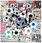 50PCS Soccer Stickers, Sports Football Waterproof Vinyl Stickers for Laptop Water Bottle Skateboard Guitar Computer Bumper Decals for Kids Girls Boys Adults (Sports Soccer)