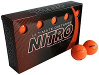 Nitro Ultimate Distance Golf Ball (15-Pack), Orange