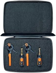 testo Smart Probe Kit - HVAC/R Gauge Set for Air Conditioning, Refrigeration and Heating System - AC Gauge Set with 2X 115i Clamp Meter and 2X 549i High Pressure Gauge – with Bluetooth