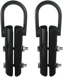 Vehcarc 2 Sets Climbing Rope Clamp, 1½",1.5” Battle Rope Attachment Hook Accessories, Rope Clasp for Rope Climb, Climbing Training Garage Home Gym Workout Fitness Strength Training (1.5" 2PCS Black)