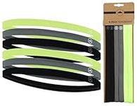 Tough Headwear Thin Hair Bands for Men & Women - Elastic Mens Headband - Non Slip Sports Headbands for Running, Football - Workout Head Band Set