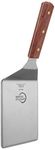 Mercer Culinary Praxis 6 x 5-Inch Heavy Duty Turner, Wood Handle, Stainless Steel, 38x10x3 cm, Silver