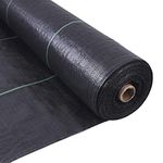 Weed Barrier Landscape Fabric WorthPlanet Woven Weed Control Fabric Woven Weed Control Weed Blocker Woven Outdoor Weed Mat for Yard Lawn 3.2Ft x 32Ft W200025