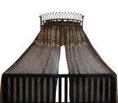 Octorose ® Metal Wall Teester Bed Canopy Drapery Crown Hardware (Bronze(31.5"Wx14"Dx9.5"H))