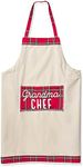 Mud Pie womens Apron, Tartan, 34" 27" Mud Pie Grandma Chef Apron Tartan 34 x 27, Grandma, One Size US, Grandma, One Size