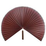 Artera Home Large 60" Bamboo Folding Wall Fan - Solid Red Plum Unpainted - Original Wall Fan (Red)