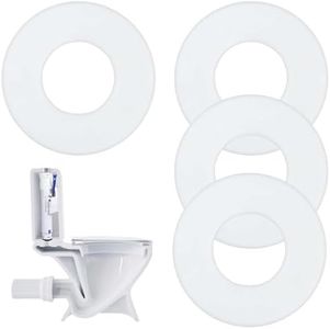 Pobxivl 4Pcs Universal Silicone Toilet Flush Valve Seal Ring Set, Leak-Proof Tank Gasket Replacement, Flush Valve Base Washer for Toilet Repair