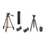 Syvo WT 3130 Aluminum Tripod (133CM), Universal Lightweight Tripod with Mobile Phone Holder Mount &